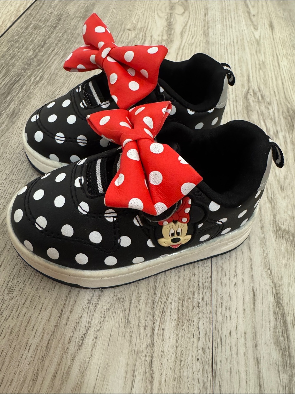 Disney Minnie Polka Dot Sneakers with Red Bow